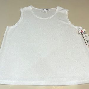 Vintage Erena white sleeveless top Large